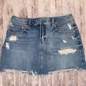 garage denim mini skirt